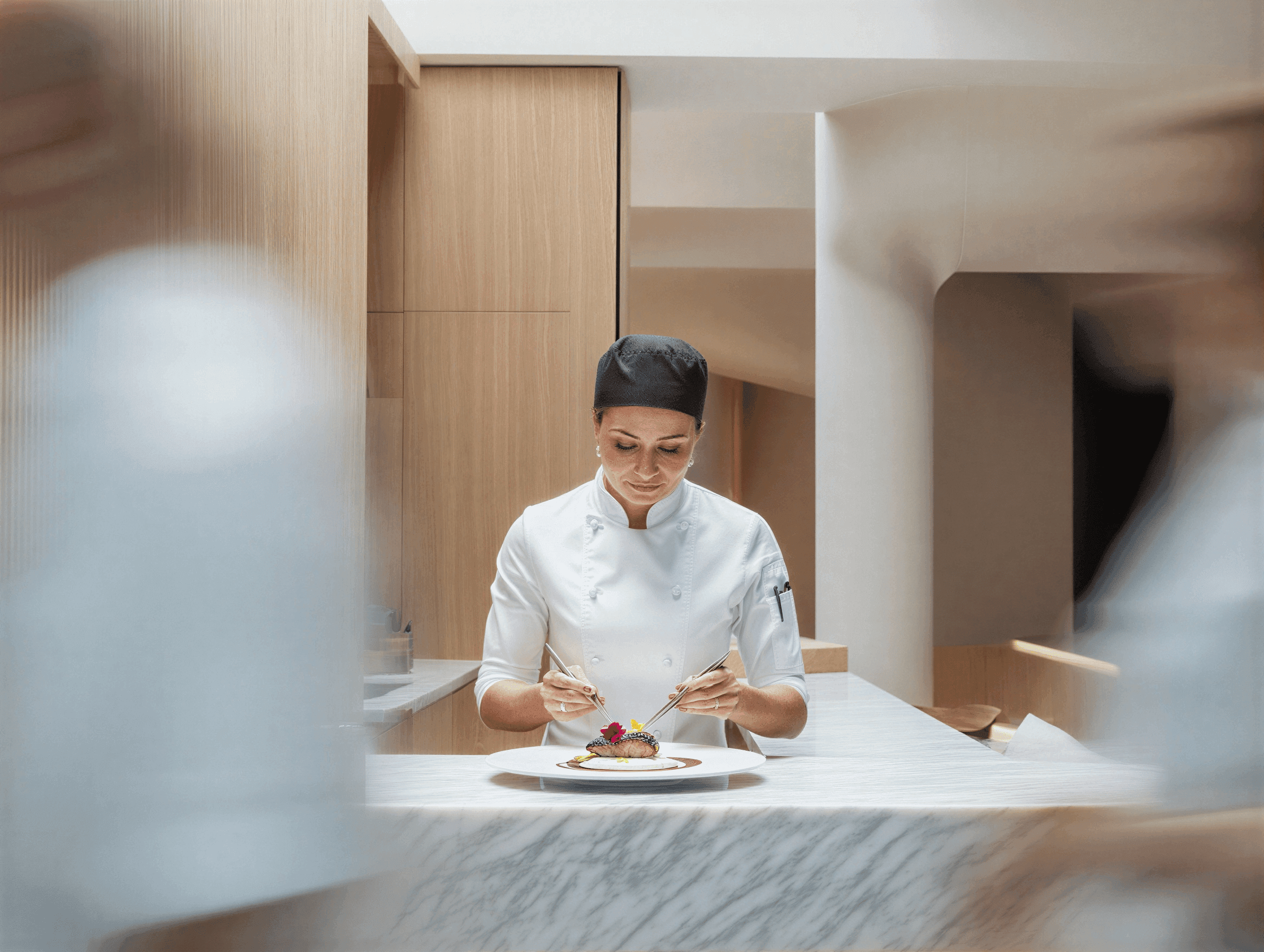 Essenza Atelier seasonal dish in the kitchen